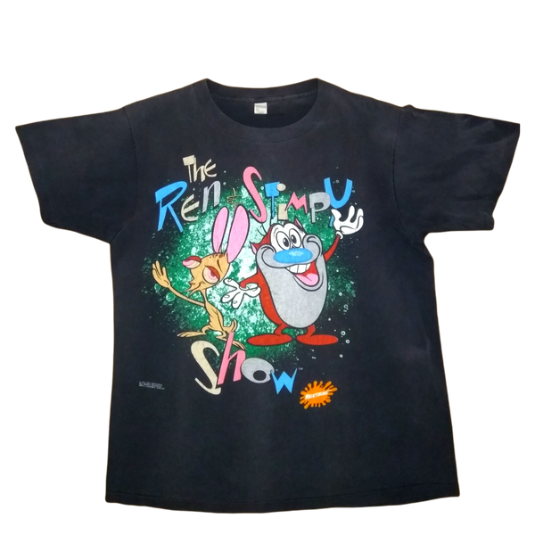 Vintage 1991 The Ren & Stimpy Show T-shirt Nicktoons (L)