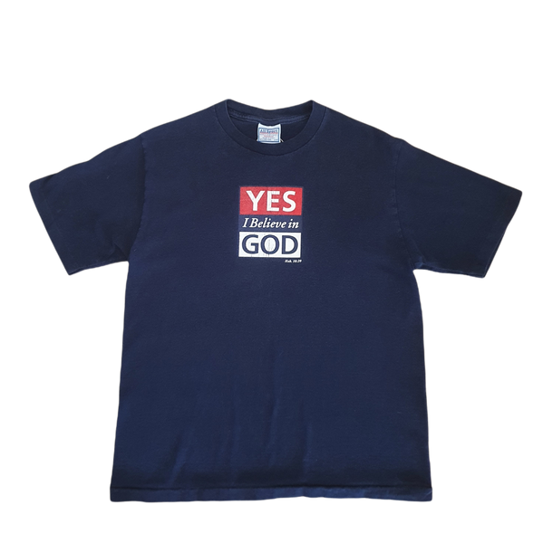 Vintage Jesus "YES I believe in GOD" T-shirt (S)