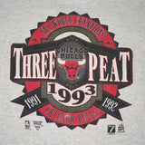 Vintage 1993 Chicago Bulls Three-Peat T-shirt (L)