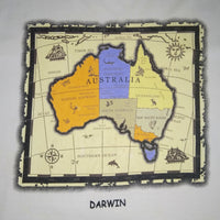 Vintage Australia Map T-shirt (XL)