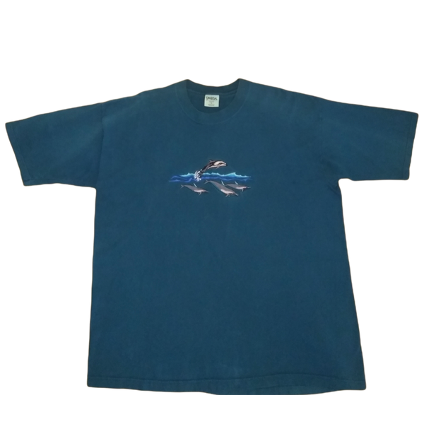 Dolphin Embroidered T-shirt (XL)